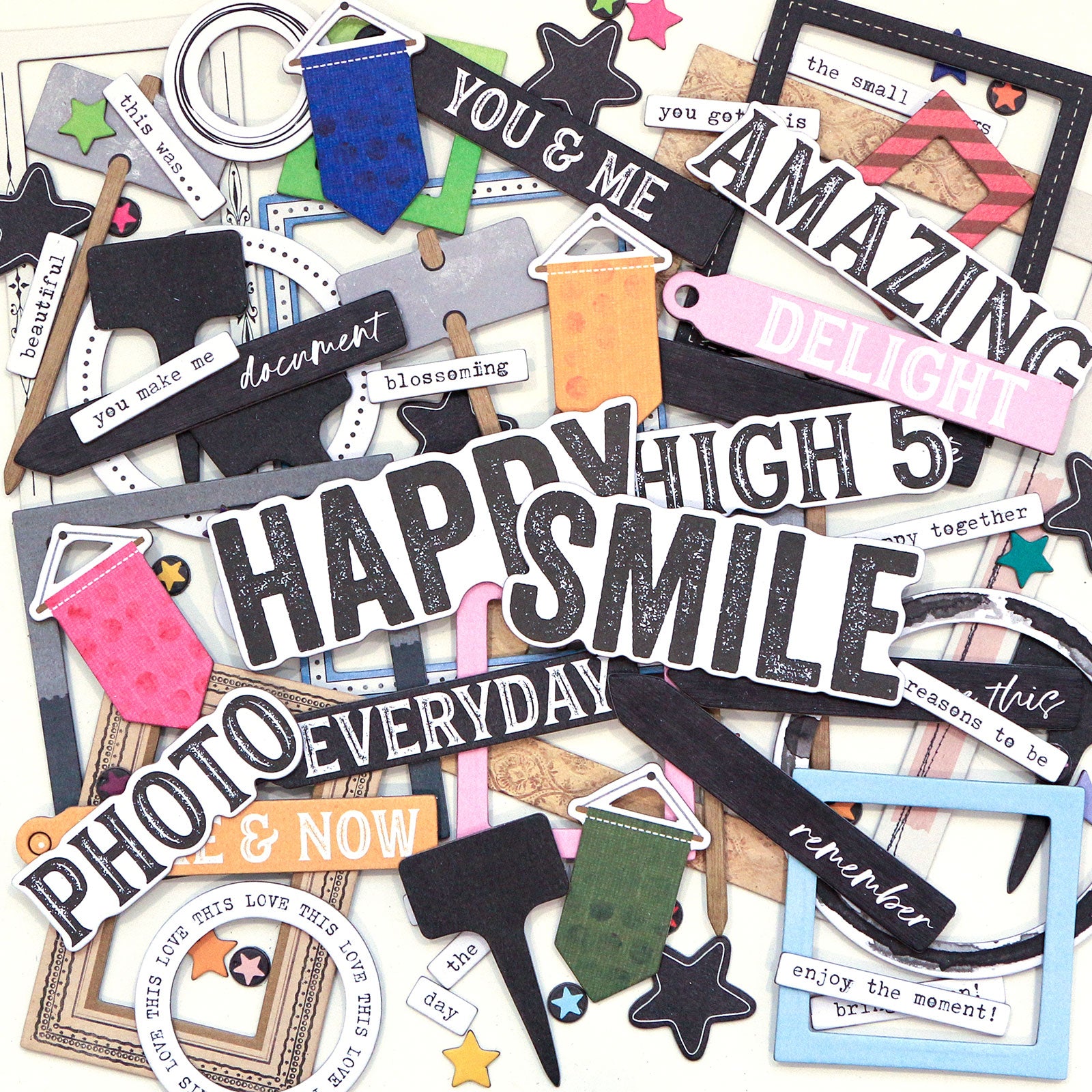 49 And Market The Flower Emporium Chipboard Basics 79/Pkg