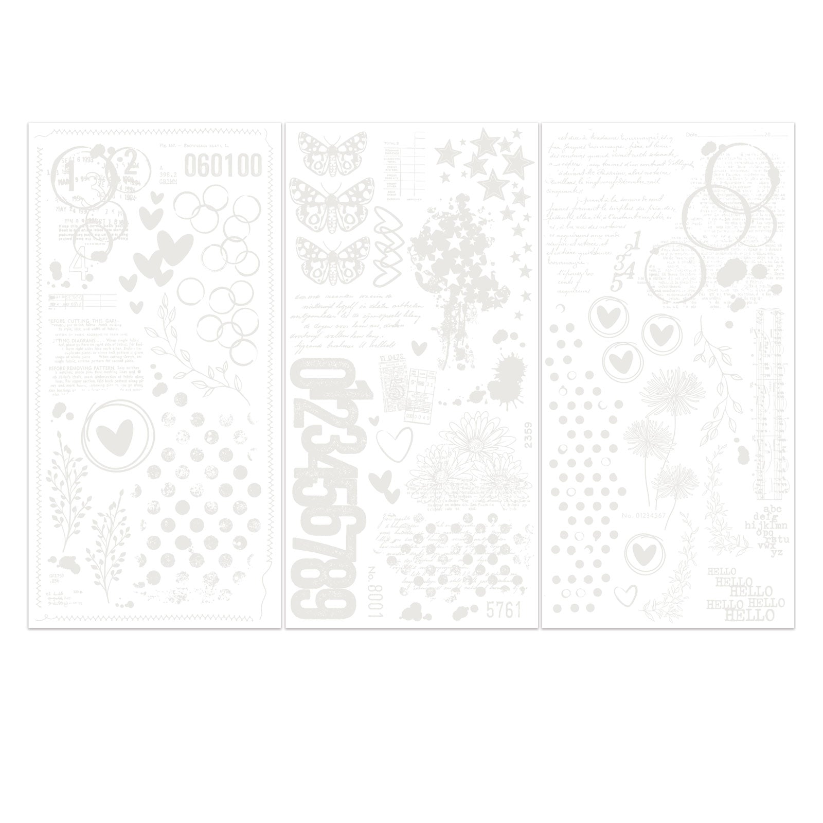 49 And Market Rub-On Transfer Set-Irresistible Curiosities By Vicki Boutin