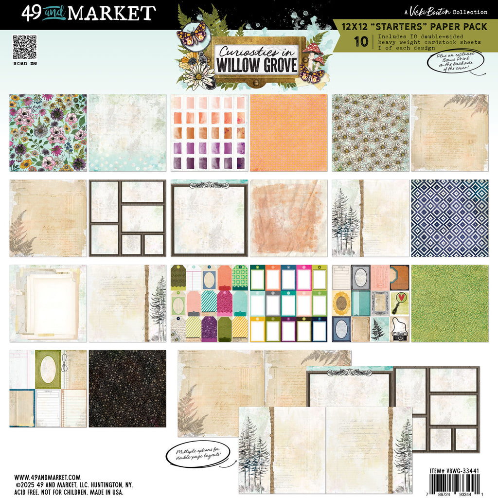 49 And Market Curiosities In Willow Grove Starters Collection Pack 12"X12"