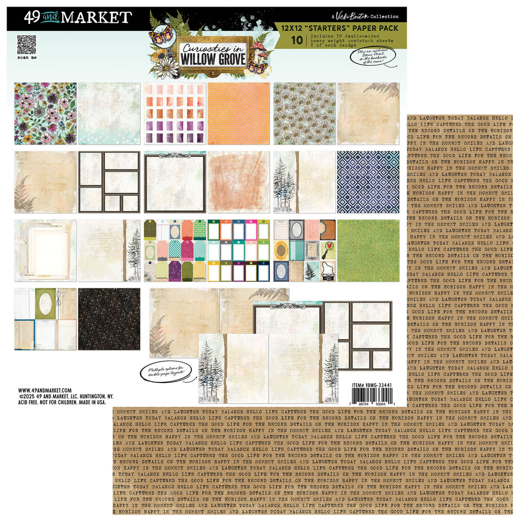 49 And Market Curiosities In Willow Grove Starters Collection Pack 12"X12"