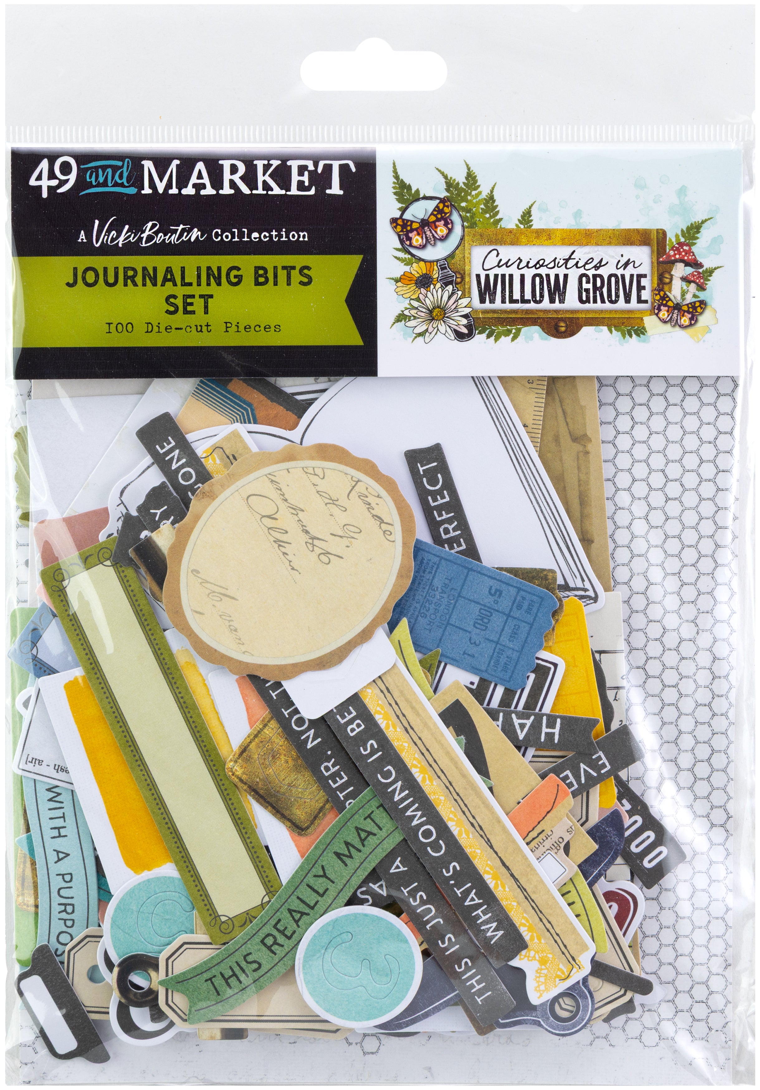 49 And Market Curiosities In Willow Grove Ephemera Set-Journaling Bits