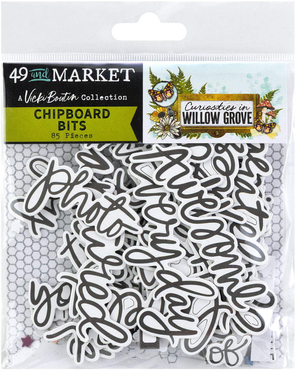 Curiosities In Willow Grove Chipboard Set-Bits