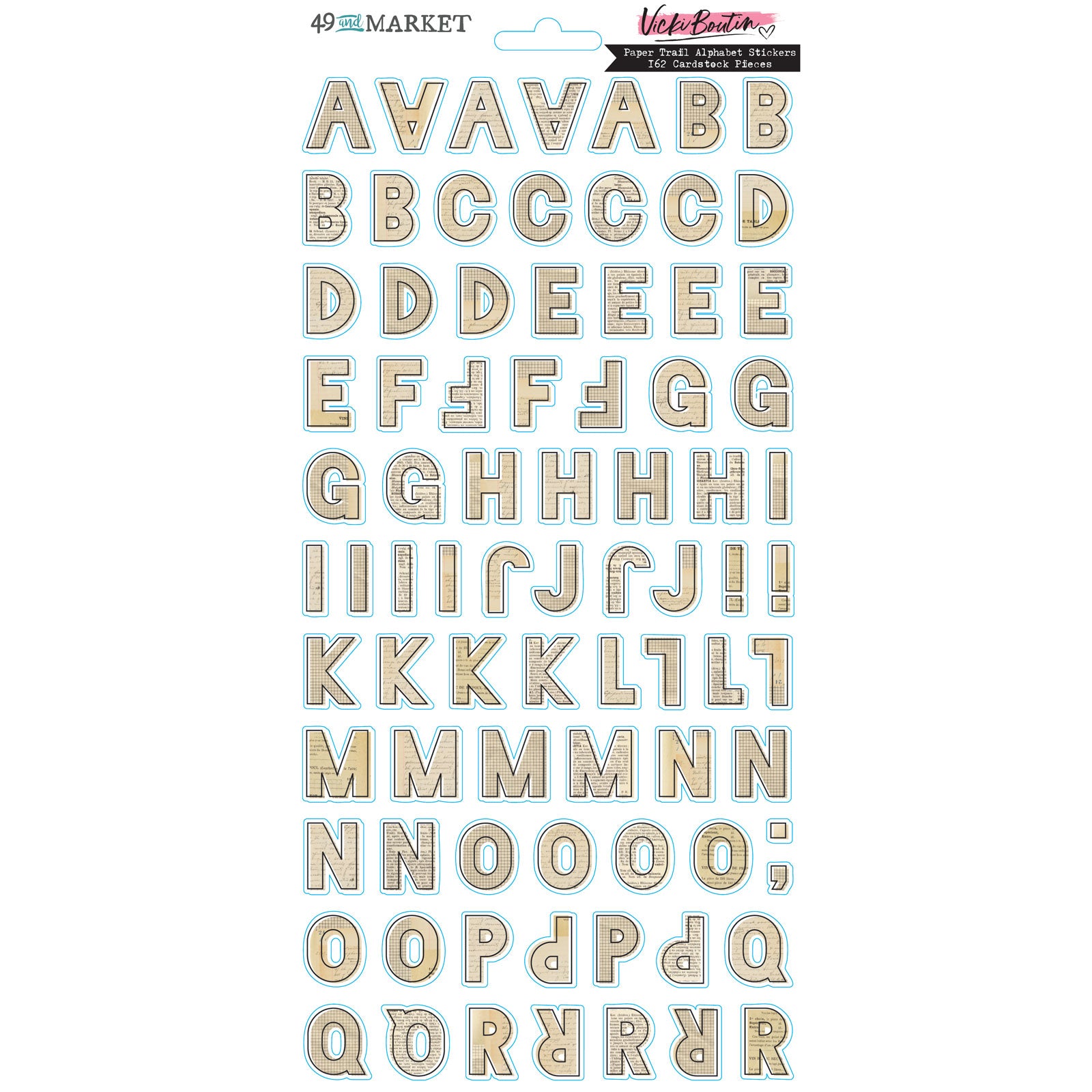 49 And Market Curiosities In Willow Grove Cardstock Stickers-Paper Trail Alphabet