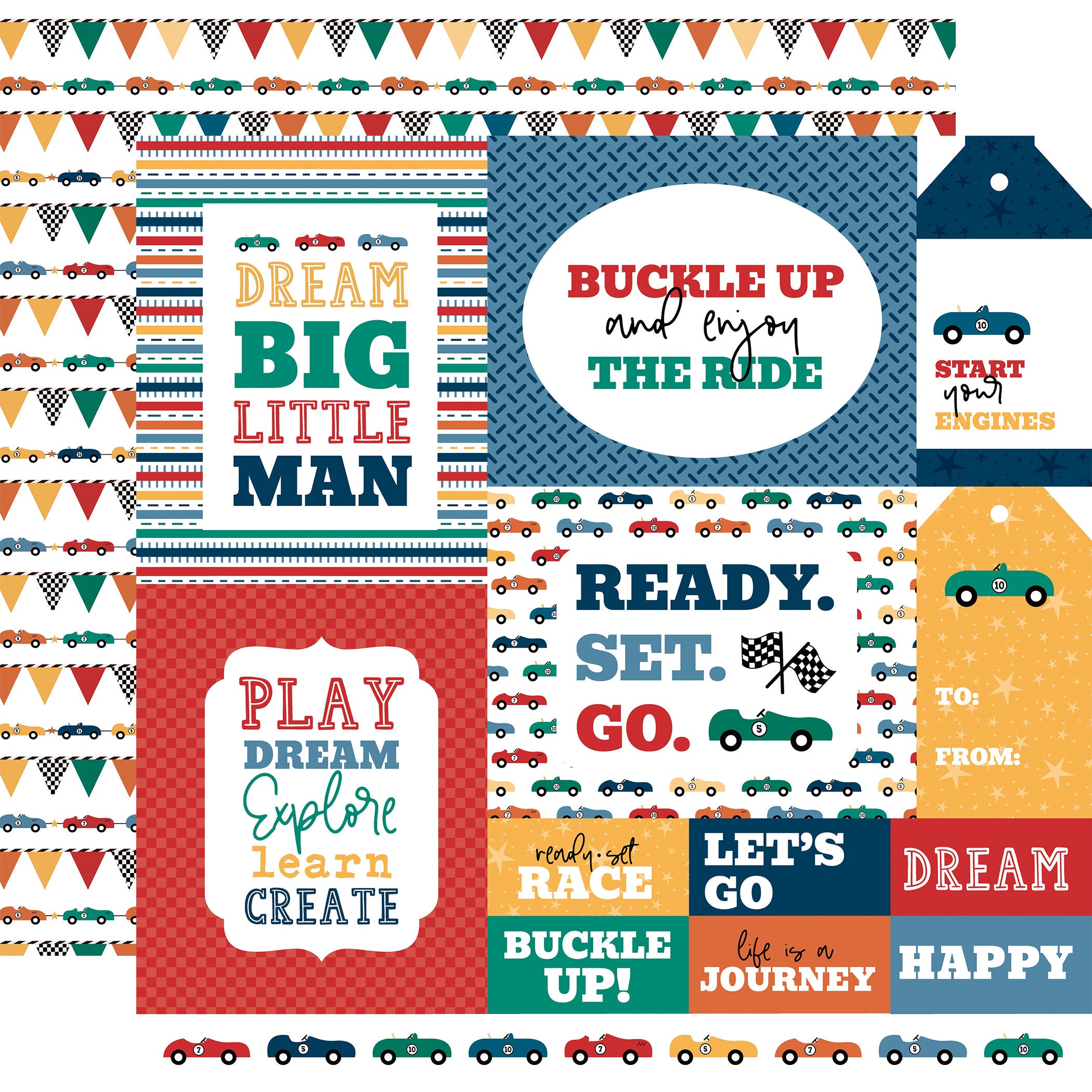 Echo Park Vroom! Collection Kit 12"X12"