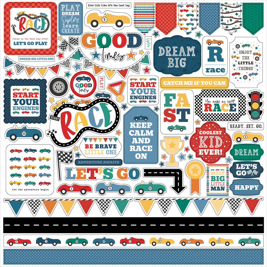 Echo Park Vroom! Collection Kit 12"X12"