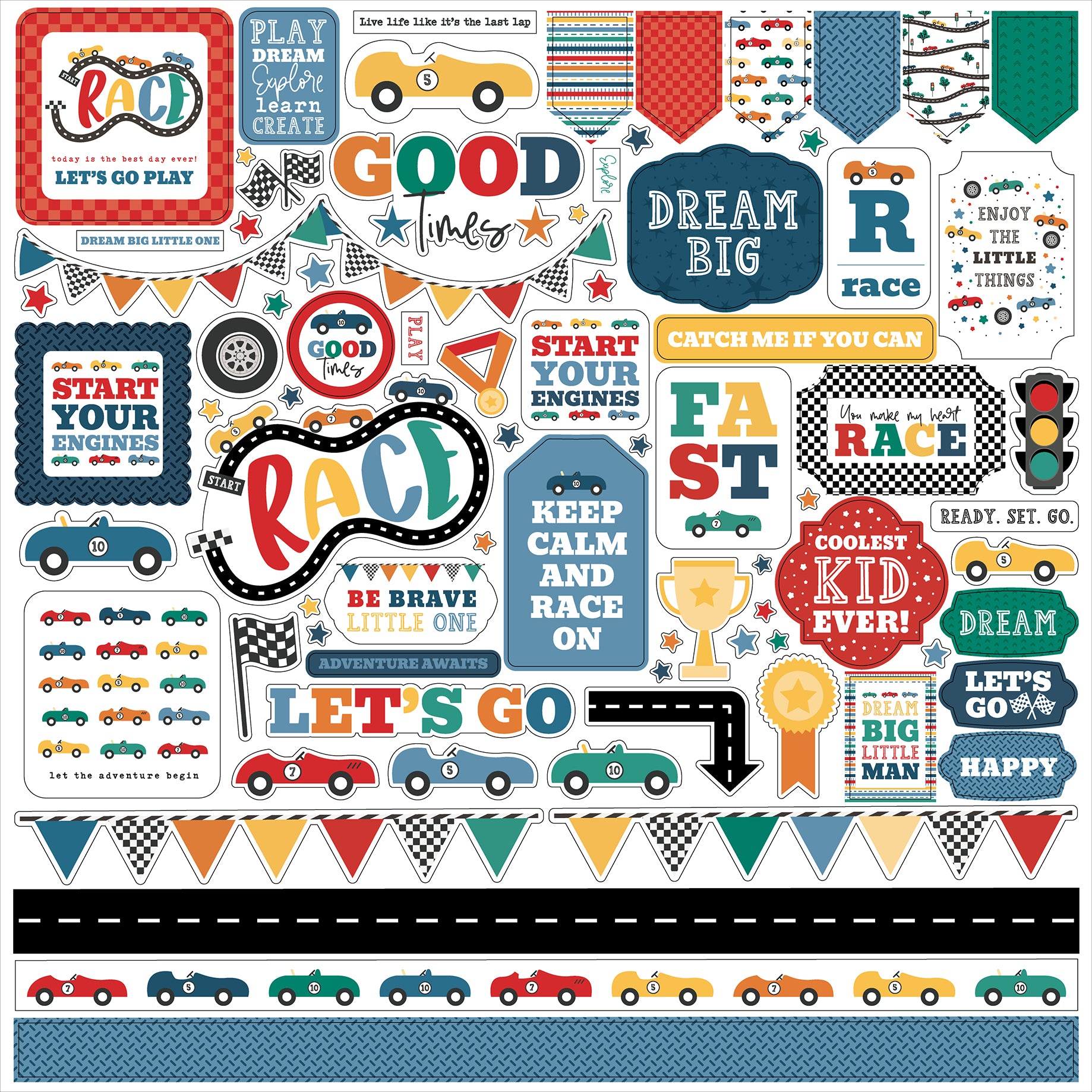 Echo Park Vroom! Collection Kit 12"X12"