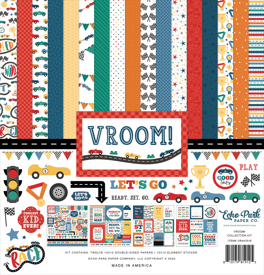 Echo Park Vroom! Collection Kit 12"X12"