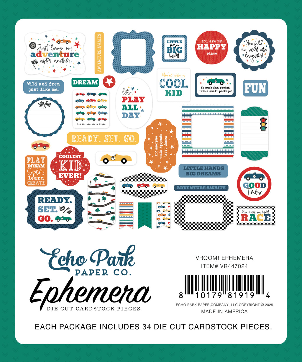 Echo Park Vroom! Ephemera Icons