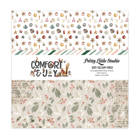 Pretty Little Studio Comfort & Joy Vellum Pack - Comfort & Joy 8x9