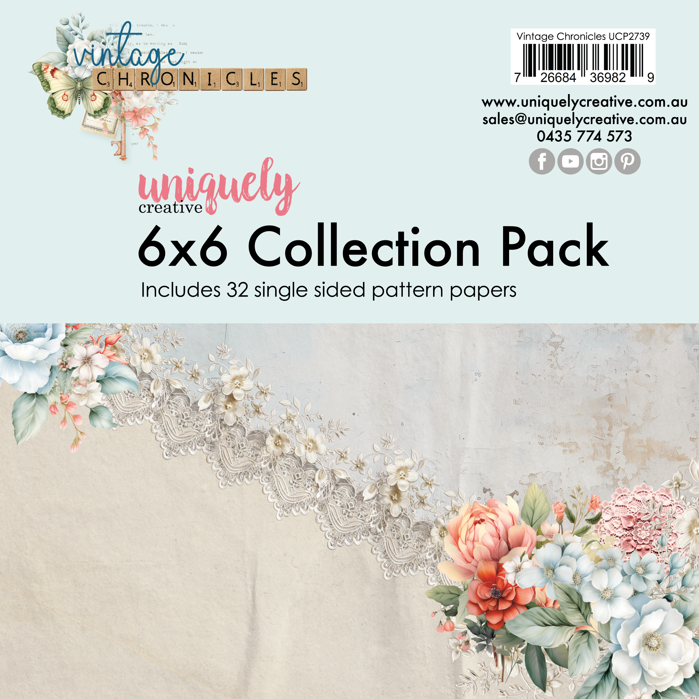 Uniquely Creative Vintage Chronicles 6 x 6 Collection Pack