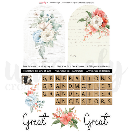 Uniquely Creative Vintage Chronicles Cut-a-Part Sheet