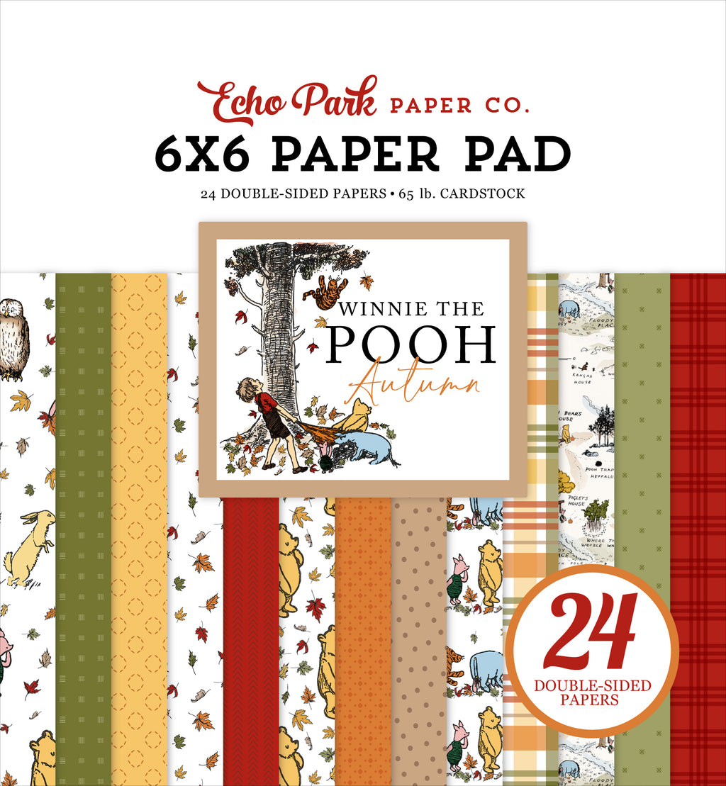 Echo Park Winnie The Pooh Autumn Double-Sided Paper Pad 6"X6"