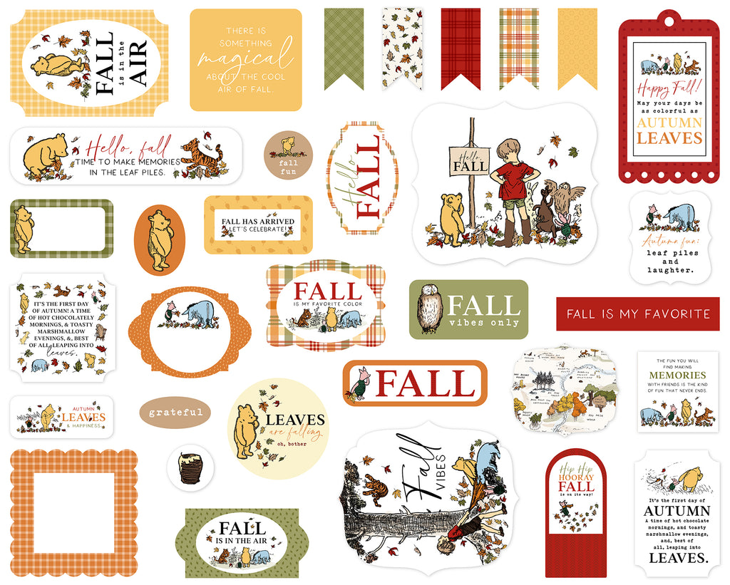 Echo Park Winnie The Pooh Autumn Ephemera-Icons