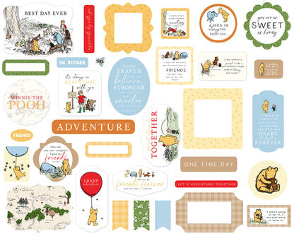 Echo Park Winnie The Pooh Cardstock Ephemera -Icons