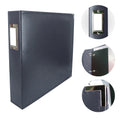 Faux Leather 3D Ring Album Dark Blue