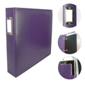 Faux Leather 3D Ring Album Grape Soda Purple