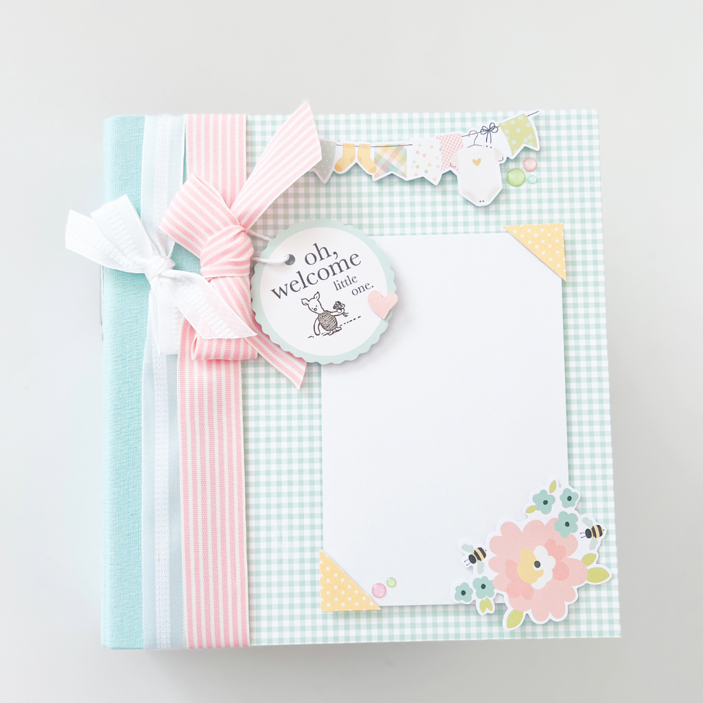 Simple Stories Pooh Bear Baby Binder - Robin's Egg