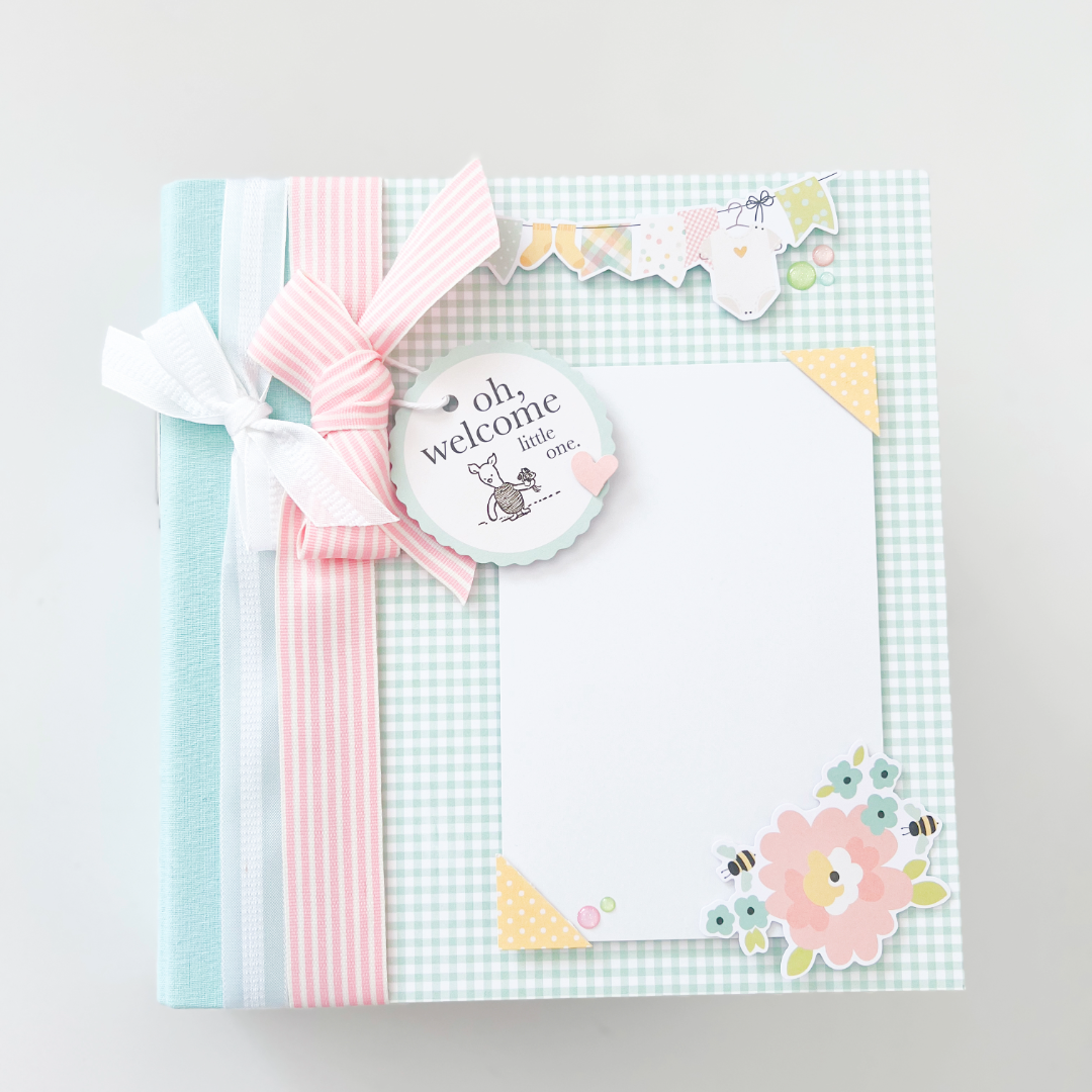 Simple Stories Pooh Bear Baby Binder - Robin's Egg