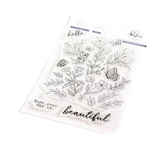 Pinkfresh Studio Butterfly Garden stamp & stencil bundle