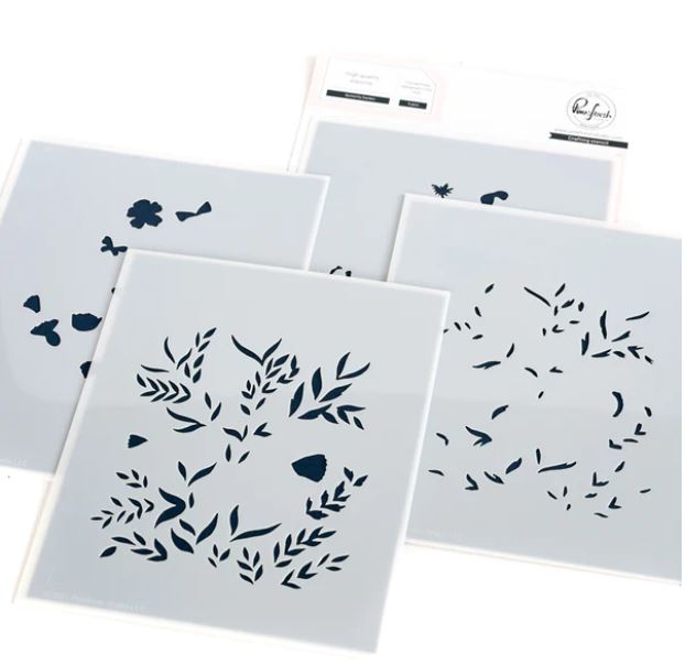 Pinkfresh Studio Butterfly Garden stamp & stencil bundle