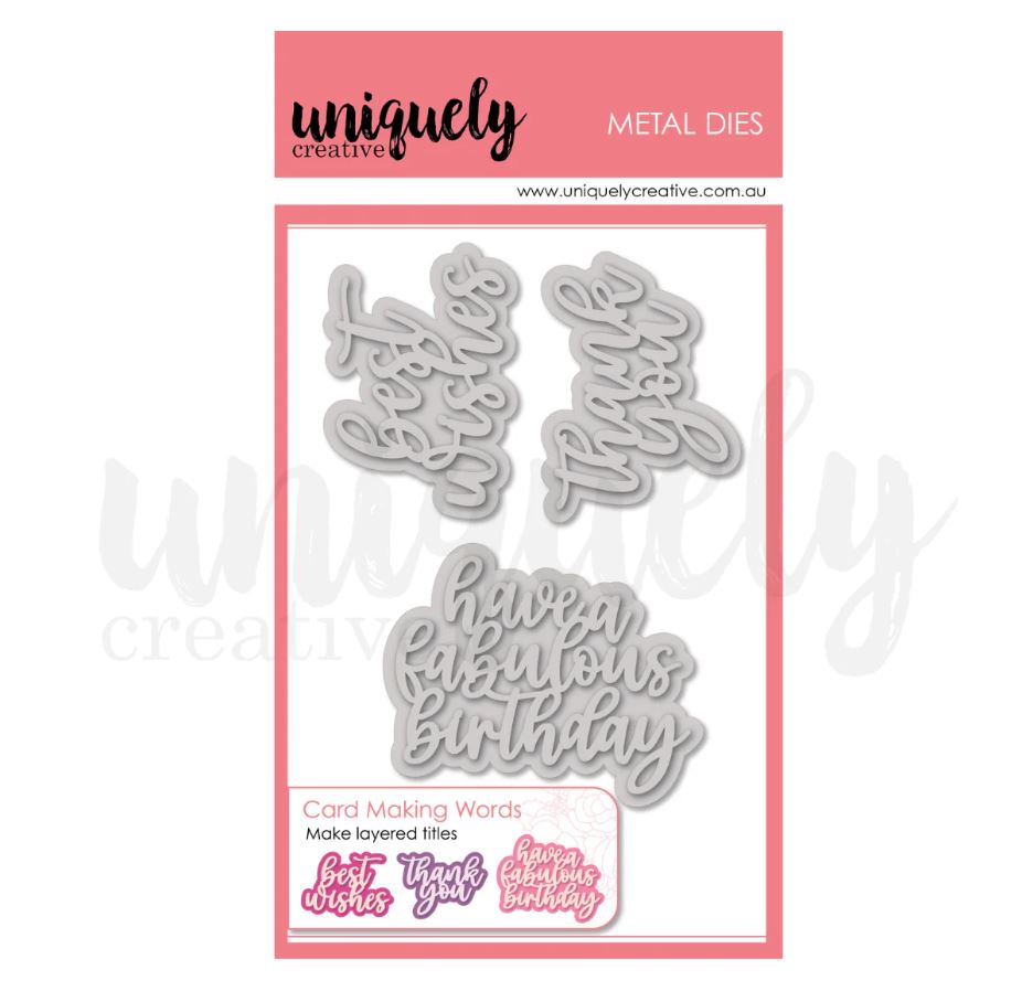 Uniquely Creative Flowering Utopia Card Making Words Die