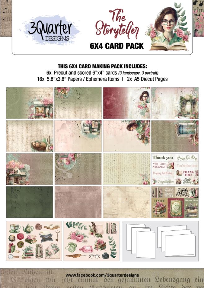 3Quarter Designs The Storyteller Collection 6"x4" Card Pack