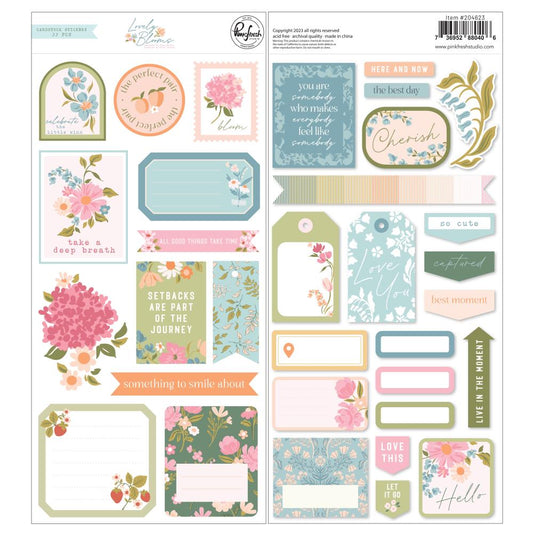 Pinkfresh Studio Lovely Blooms Cardstock Stickers