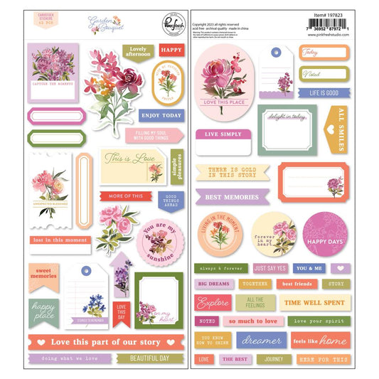 Pinkfresh Studio Garden Bouquet Cardstock Stickers