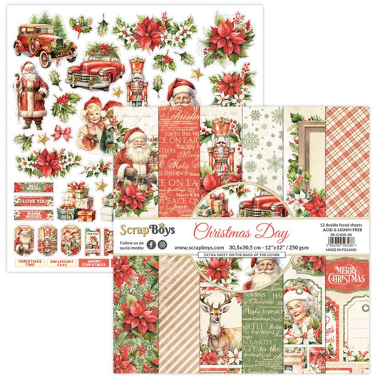 Scrapboys Christmas Day - 12"x12" Paper Pack
