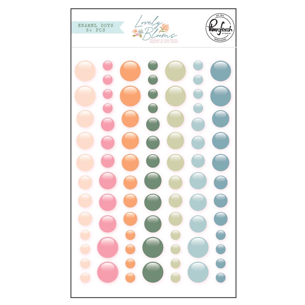 Pinkfresh Studio Lovely Blooms Enamel Dot Stickers