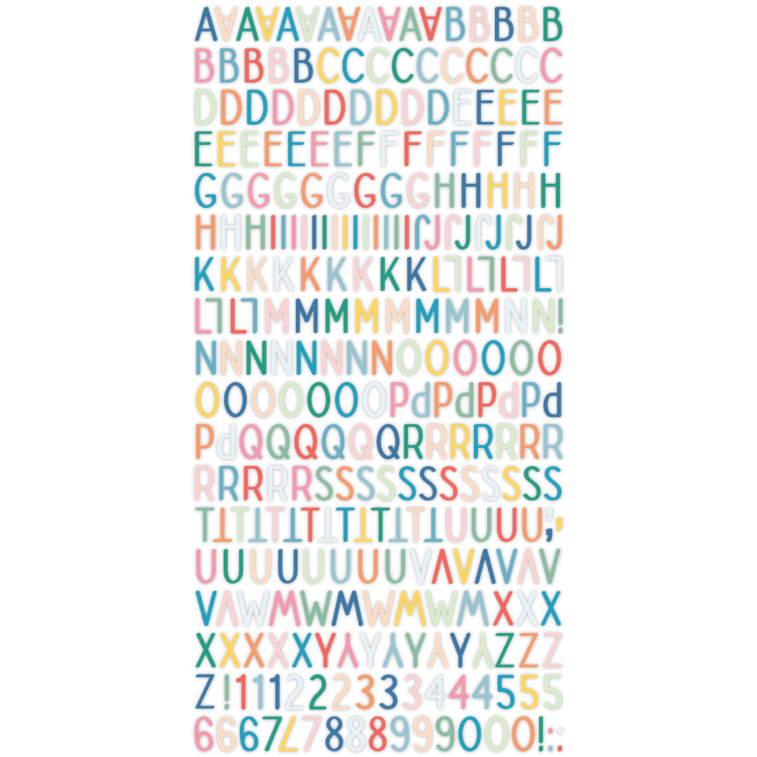 LDRS Favorite Things Small Puffy Alpha Stickers