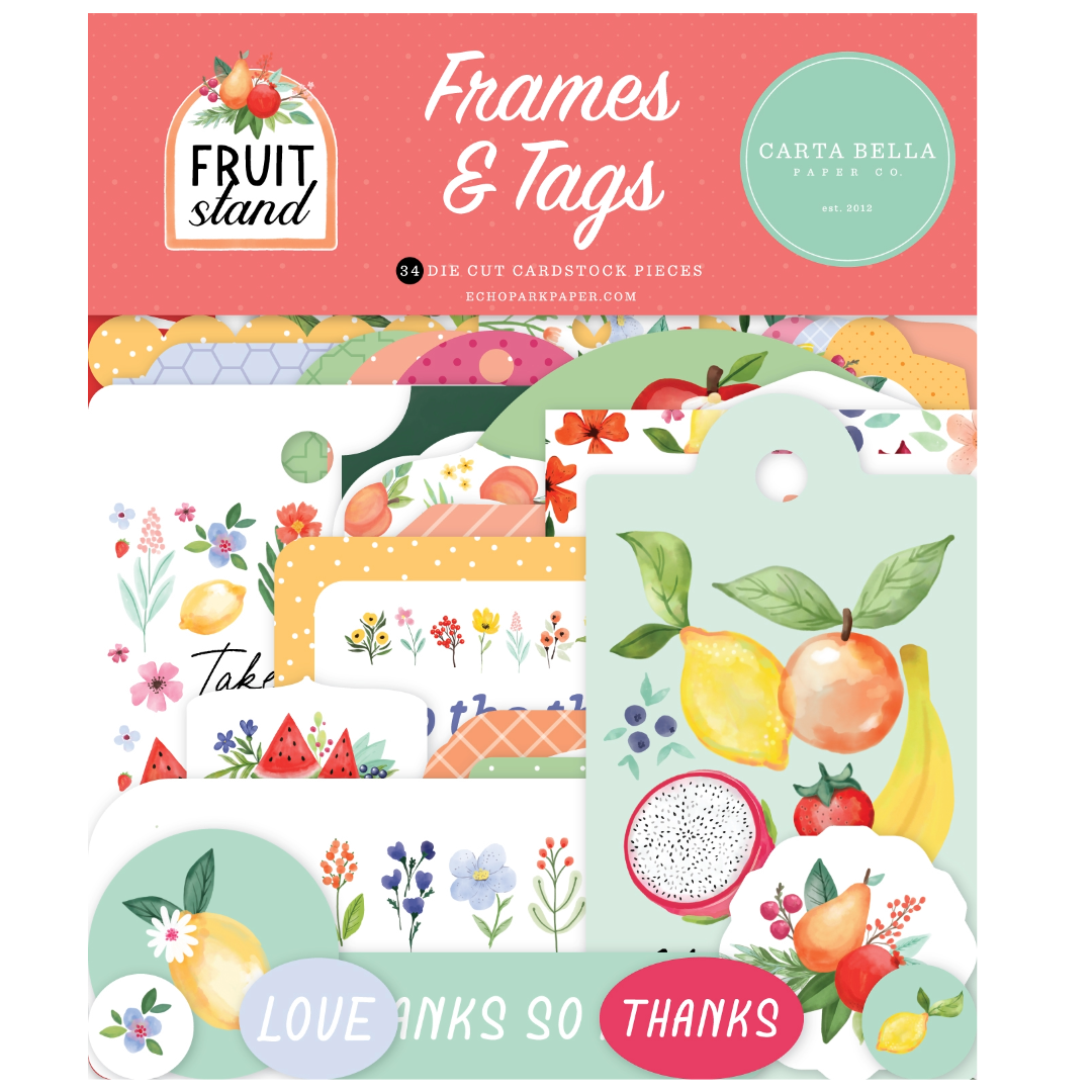 Carta Bella Fruit Stand Ephemera-Frames & Tags