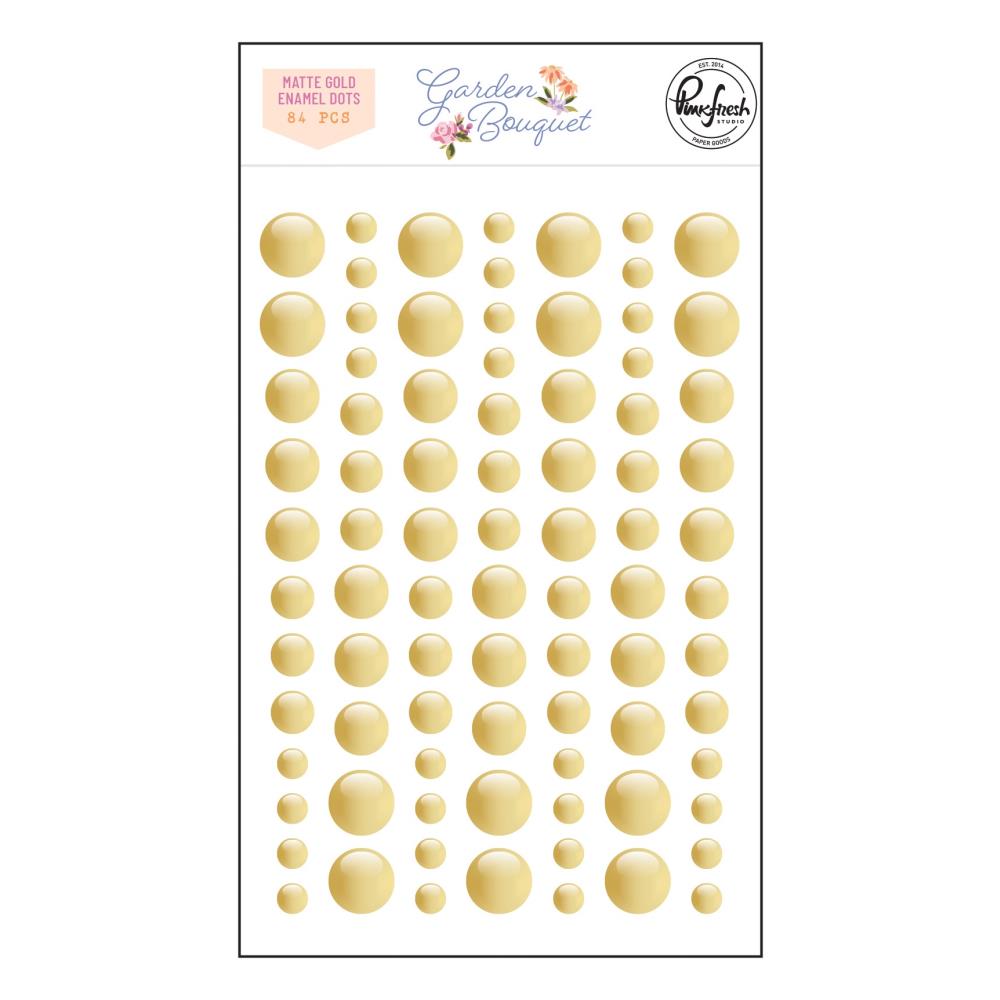 Pinkfresh Studio Garden Bouquet Enamel Dots - Gold