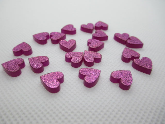 Corbett Creations Hearts – Design 1 Fuschia Glitter