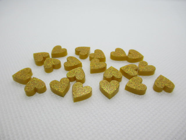 Corbett Creations Hearts – Design 1 Gold Glitter