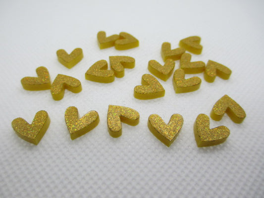 Corbett Creations Hearts – Design 2 Gold Glitter