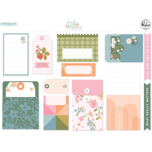 Pinkfresh Studio Lovely Blooms Cardstock Journaling Bits