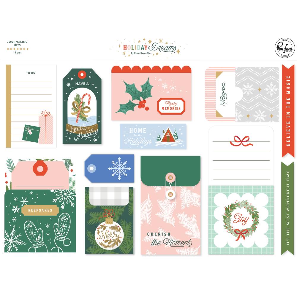 Pinkfresh Studio Holiday Dreams Journaling Bits