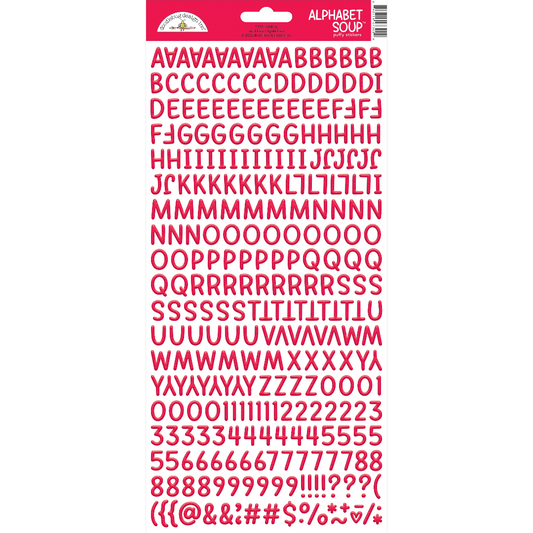 Doodlebug Alphabet Soup Puffy Stickers  - Ladybug