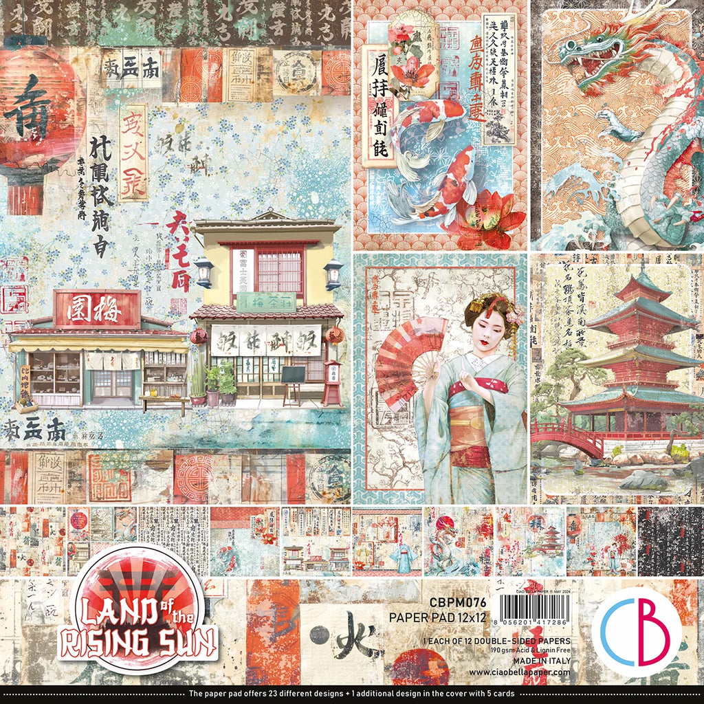 Land of the Rising Sun Paper Pad 12″x12″