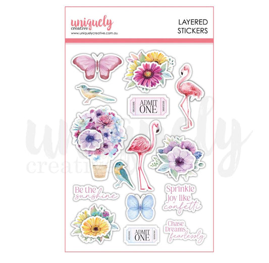 Uniquely Creative Flowering Utopia Layered Stickers