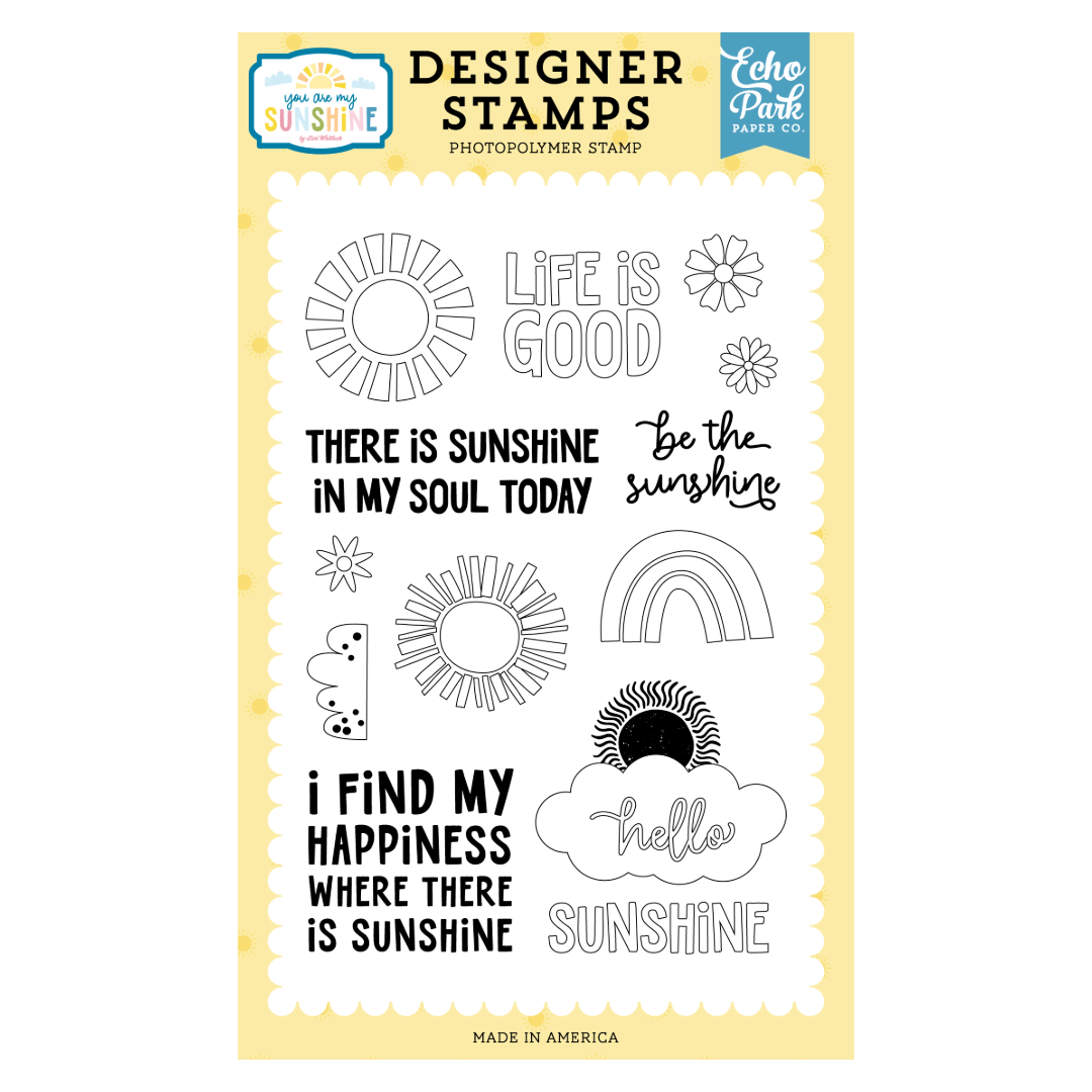 Echo Park You Are My Sunshine Stamp Set-Life Is Good