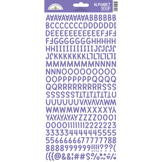 Doodlebug Alphabet Soup Puffy Stickers  - Lilac