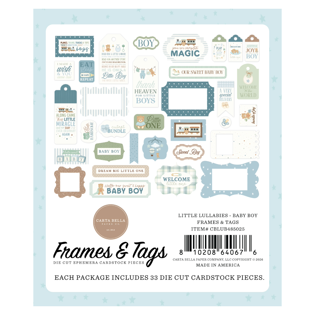 Little Lullabies Baby Boy Frames & Tags