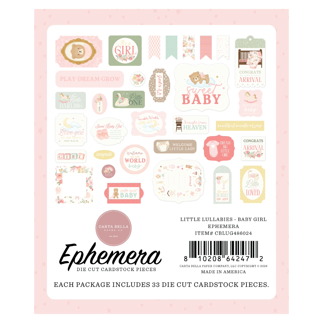 Little Lullabies Baby Girl Ephemera