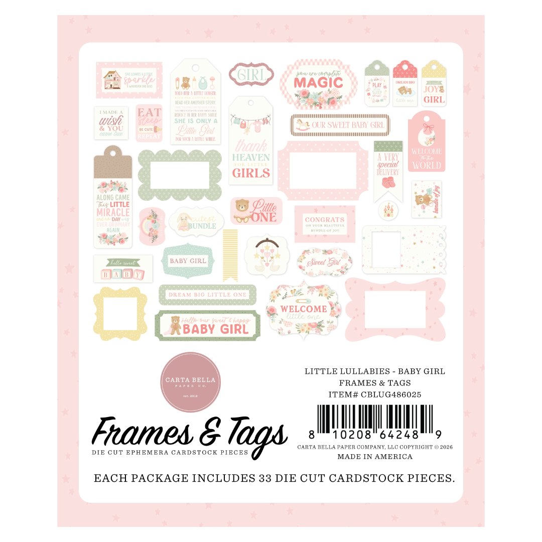 Little Lullabies Baby Girl Frames & Tags