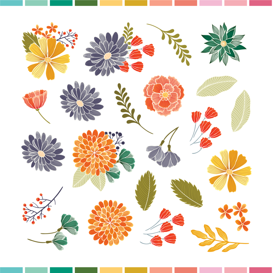 Freckled Fawn May 2023 - Ephemera Floral Diecuts