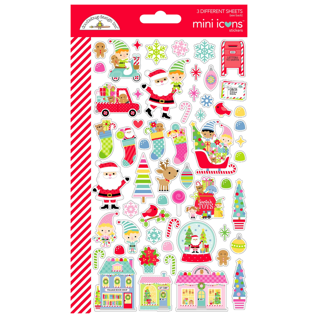 Doodlebug Oh What Fun Mini Stickers-Icons