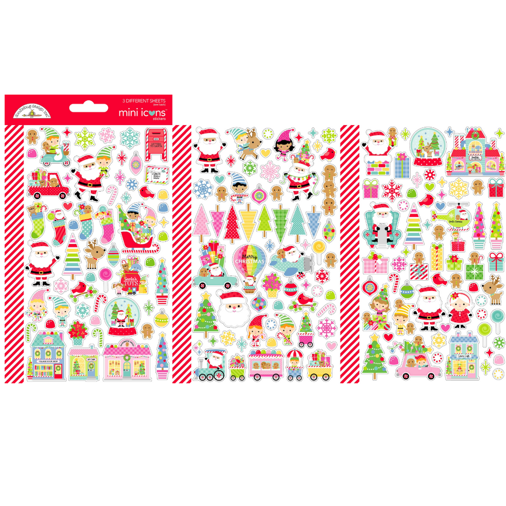 Doodlebug Oh What Fun Mini Stickers-Icons