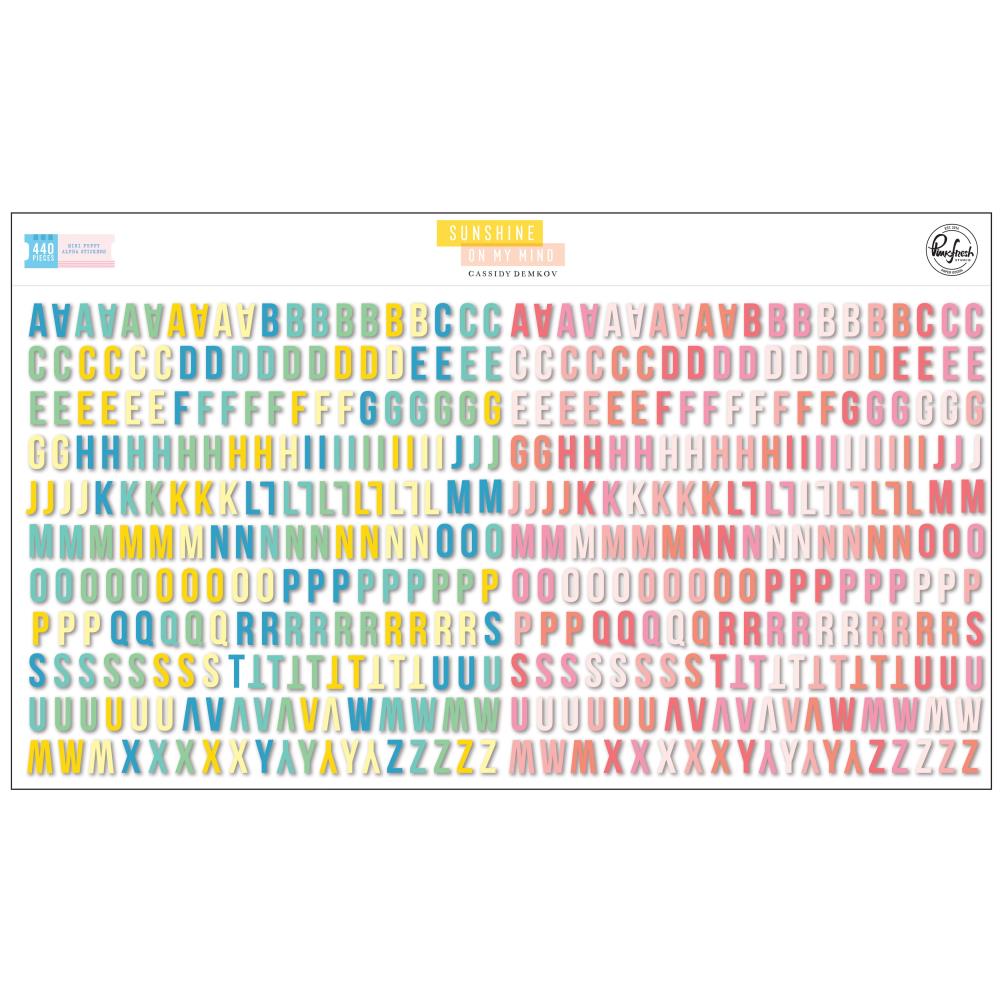 Pinkfresh Studio Sunshine on My Mind Mini Puffy Alphas Stickers